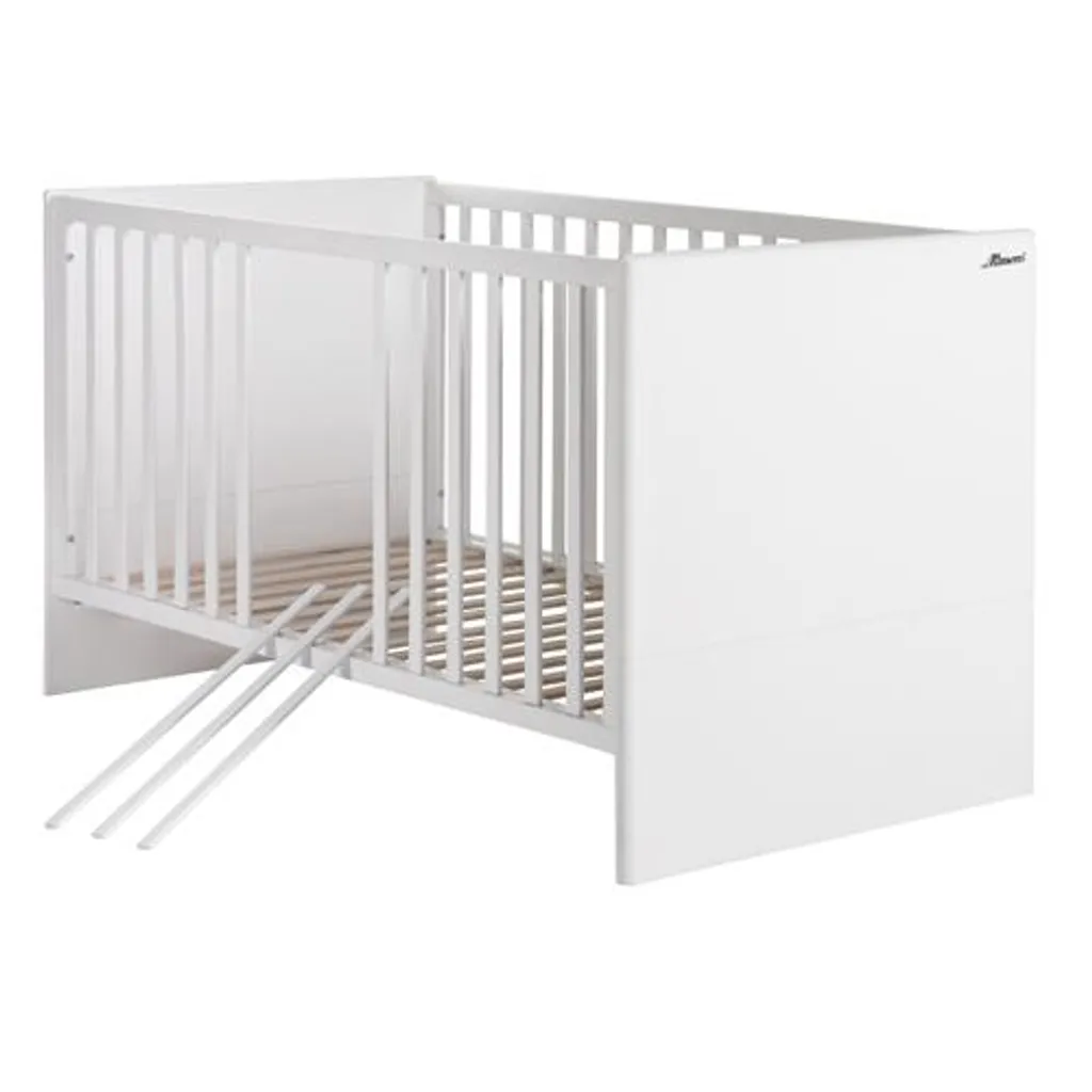 Miami Kombi-Kinderbett 70x140cm, 3x Höhenverstellbar, Flachstäbe Inkl 3 Schlupfprossen 3 Miami Kombi-Kinderbett 70x140cm, 3x Höhenverstellbar, Flachstäbe Inkl 3 Schlupfprossen – Bild 3