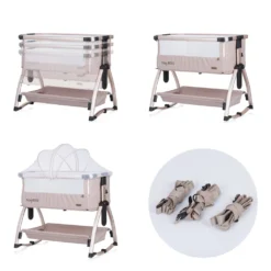 Chipolino Beistellbett Baby Boss Matratze, Moskitonetz, Schaukelfunktion, Räder Beige -Babyfreude Deutschland Verkaufs-Shop 03236fadca723456a74b5aa6f53d0bf8