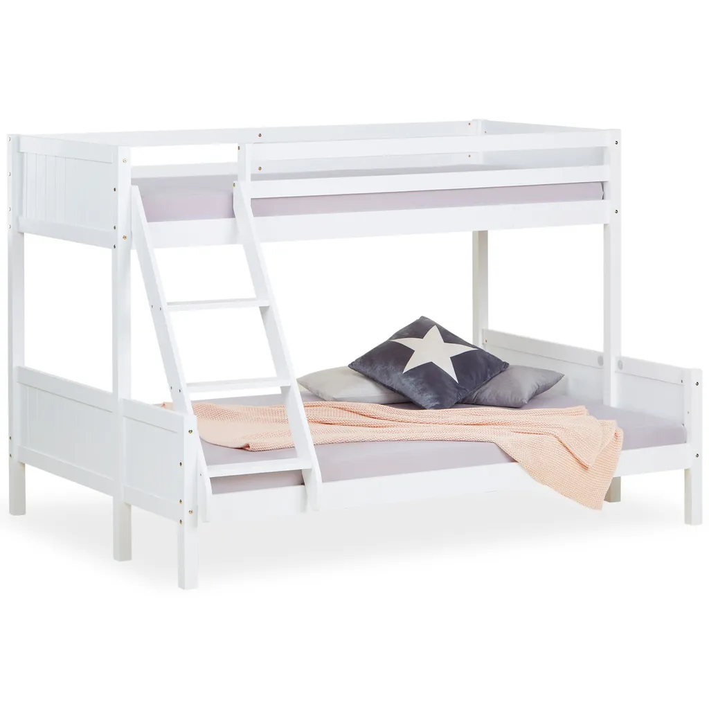 Homestyle4u 1898, Kinderbett Etagenbett 90x200 Und 140x200 Jugendbett Hochbett Weiß Holz 1 Homestyle4u 1898, Kinderbett Etagenbett 90x200 Und 140x200 Jugendbett Hochbett Weiß Holz
