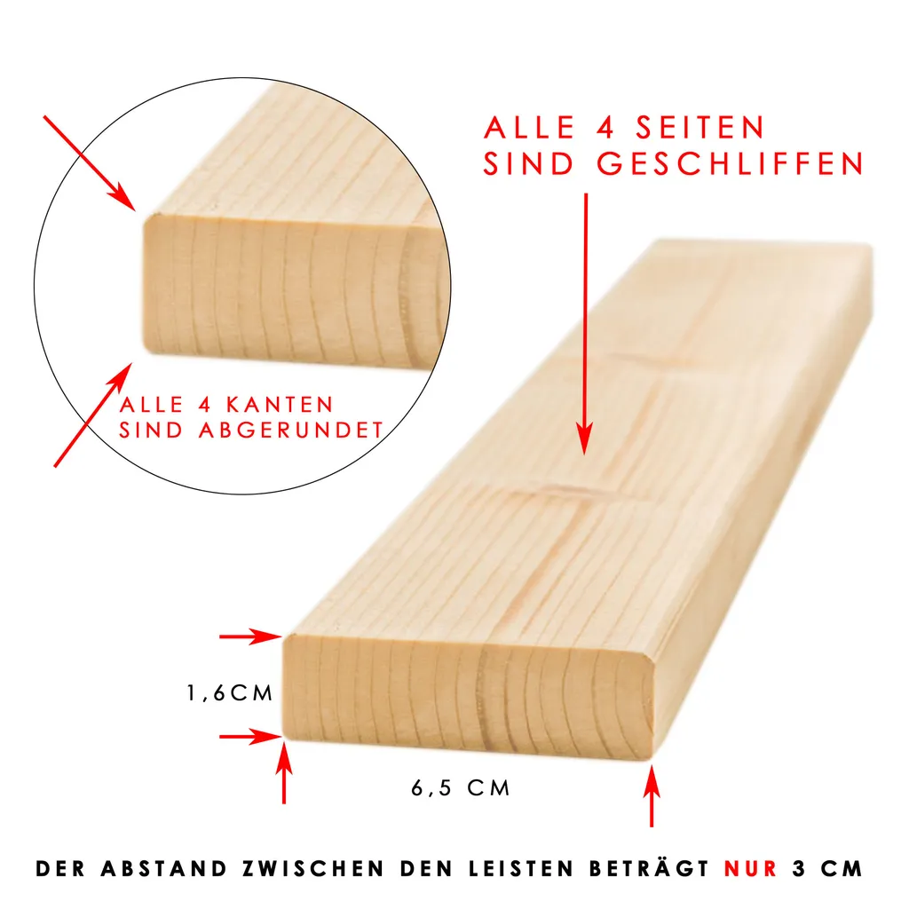 MaDeRa Natura XXL Rollrost, Massives Fichtenholz, Unbehandelt,auch F. Kinder- Babybetten, Wohnmobile : 120 X 200 Cm, 21 Leisten 2 MaDeRa Natura XXL Rollrost, Massives Fichtenholz, Unbehandelt,auch F. Kinder- Babybetten, Wohnmobile : 120 X 200 Cm, 21 Leisten – Bild 2