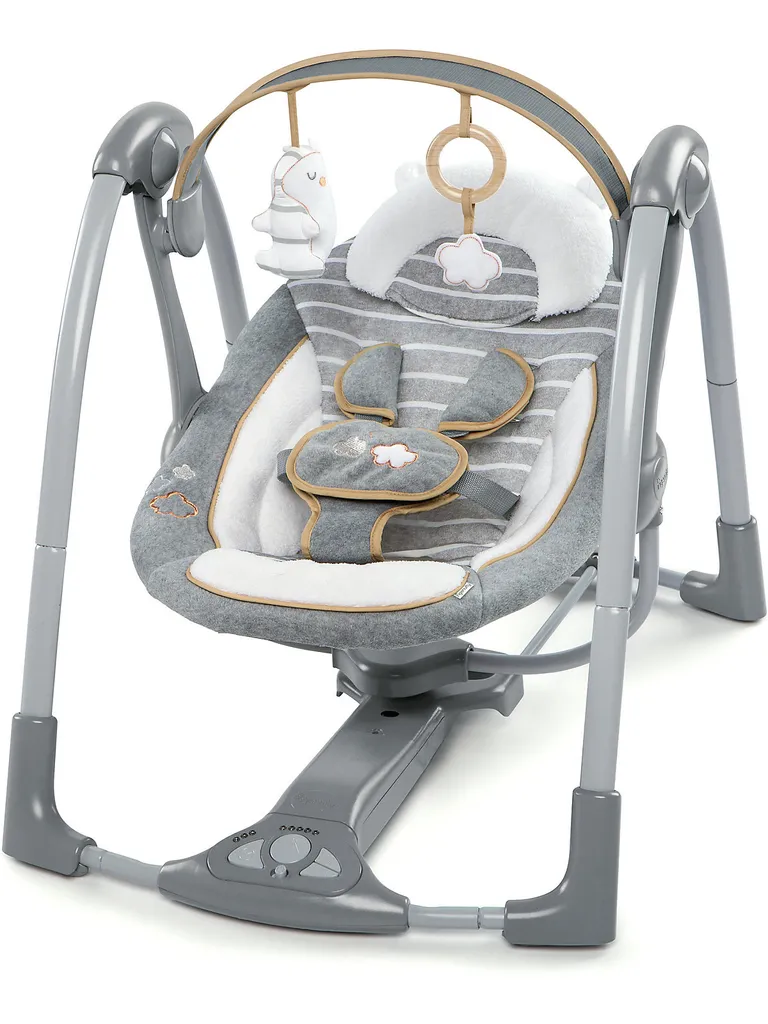 Ingenuity Baby Ingenuity, Bella Teddy Zusammenklappbare Und Tragbare Babyschaukel Mit 5 Schaukelgeschwindigkeiten, 8 Melodien, 5-Punkt Sicherheitsgurt Und Hochwertigem Plüsch Babyschaukeln Wippen 2 Ingenuity Baby Ingenuity, Bella Teddy Zusammenklappbare Und Tragbare Babyschaukel Mit 5 Schaukelgeschwindigkeiten, 8 Melodien, 5-Punkt Sicherheitsgurt Und Hochwertigem Plüsch Babyschaukeln Wippen – Bild 2