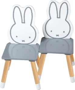 Roba Kinder Sitzgruppe Miffy®, 2 Kinderstühlen & 1 Tisch, Holz, Dunkelgrau, Weiß, Lackiert -Babyfreude Deutschland Verkaufs-Shop 08d8c62fb37bd47151103737b83aefa3