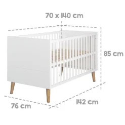 Roba Kombi-Kinderbett 'Mick', Höhenverstellbar, Mitwachsend, 3 Schlupfsprossen 70 X 140 Cm, Umbaubar -Babyfreude Deutschland Verkaufs-Shop 09ad0ba320f279629efe30563cbaa959