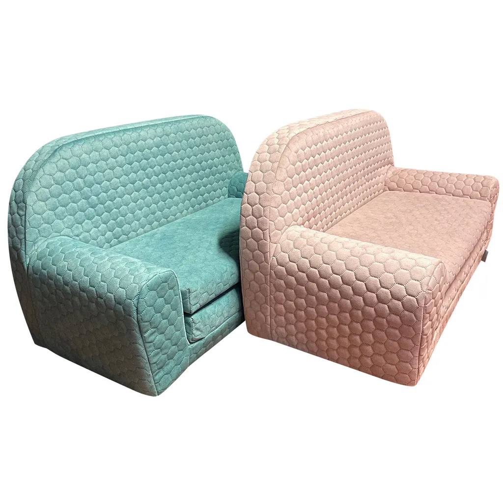 Kindersofa "MINI" Zum Aufklappen PIK Türkis W386 58 FORTISLINE 2 Kindersofa "MINI" Zum Aufklappen PIK Türkis W386 58 FORTISLINE – Bild 2