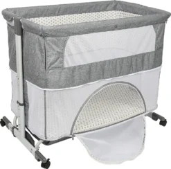 WYCTIN Beistellbett Mit Matratze Babybett Babywiege Reisebett Faltbar Stubenwagen Höhenverstellbar Mit Rollen Moskitonetz -Babyfreude Deutschland Verkaufs-Shop 0ac7428b65a44a8f3baf7aa2d6d07e5a