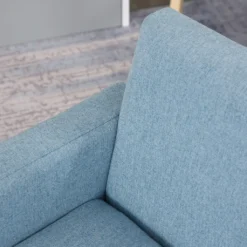 HOMCOM Kindersessel Kindersofa Mit Dickem Schaumstoff Und Dicken Sitzkissen Kindercouch Stuhl Liegesofa Mit Anti-Rutsch-Füßen Für 3-8 Jahre Kinder Holz Leinen Schaumstoff Blau 49x45x44,5 Cm -Babyfreude Deutschland Verkaufs-Shop 0ae3fe7f6b42039fbfd016b08bd26601