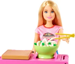 Barbie Pasta-Spielset Mit Puppe (blond), Anziehpuppe, Barbie Küche Mit Knete