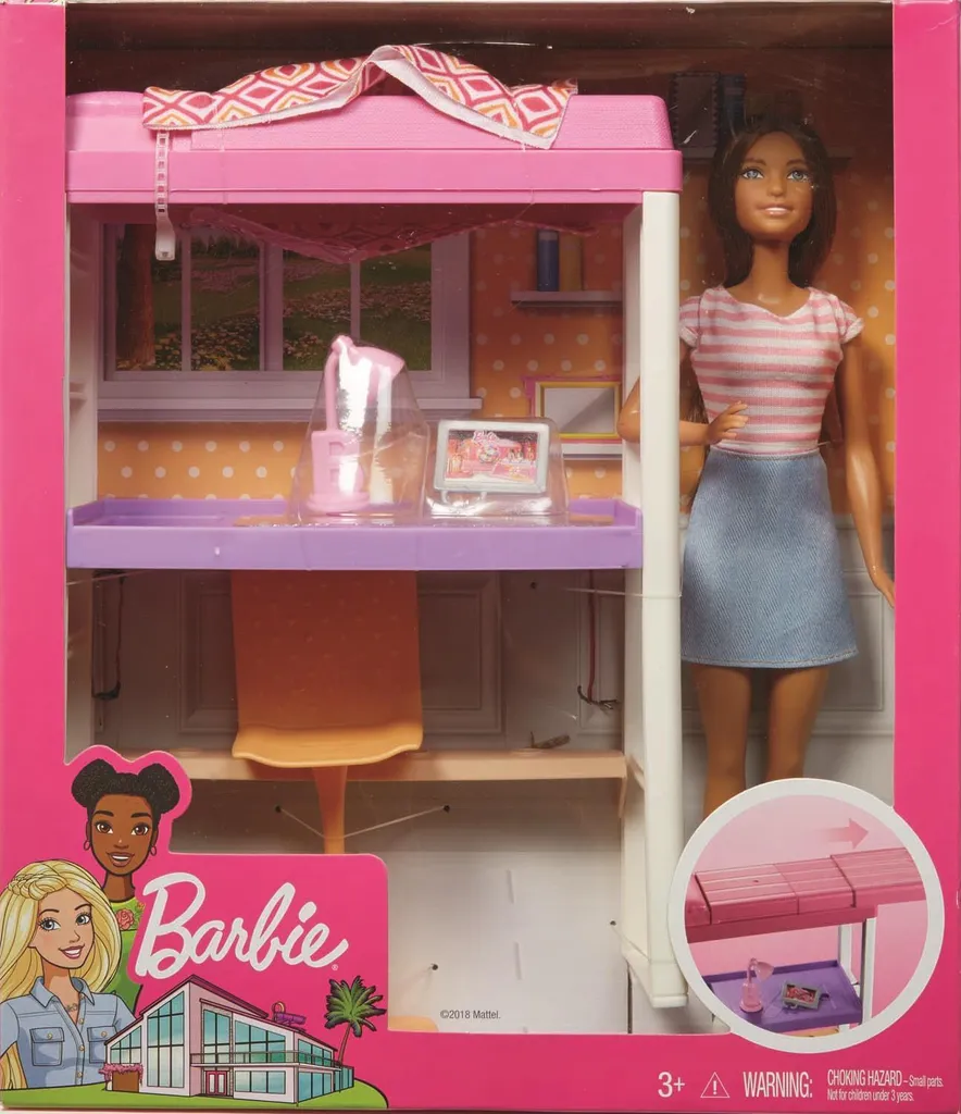 MATTEL Barbie Deluxe-Set Möbel Hochbett/Tisch Und Puppe 20 MATTEL Barbie Deluxe-Set Möbel Hochbett/Tisch Und Puppe – Bild 20