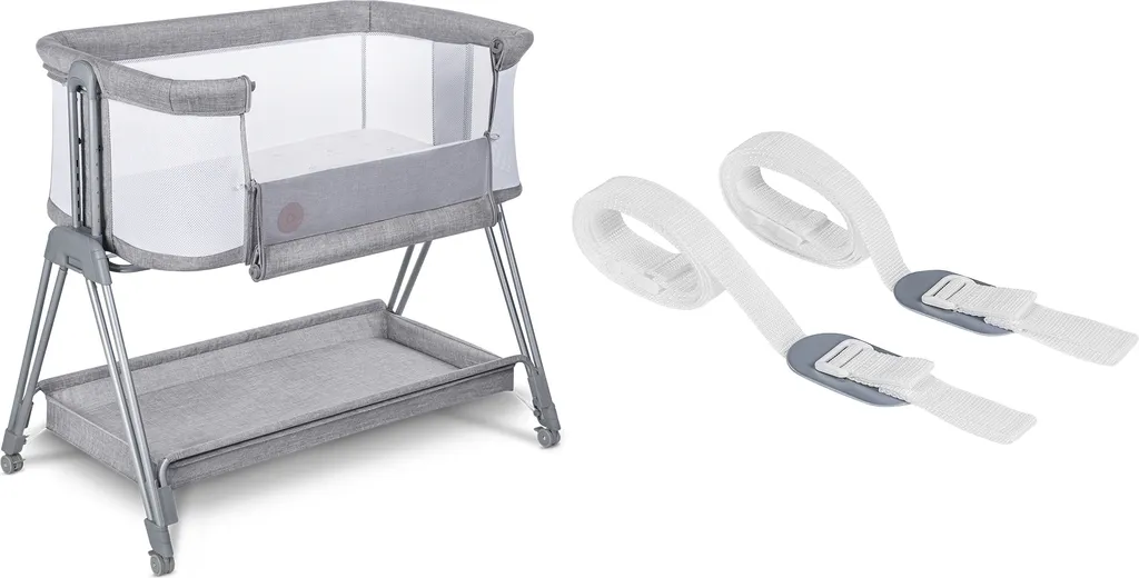 Lionelo Luna Ein Tragbares Beistellbett Mit Einer Matratze, Reisebett, Von Neugeboren Bis 9 Kg, In Der Höhe Und Der Neigung Verstellbar, 4 Rädern Mit Bremse, Befestigung Zum Elternbett 10 Lionelo Luna Ein Tragbares Beistellbett Mit Einer Matratze, Reisebett, Von Neugeboren Bis 9 Kg, In Der Höhe Und Der Neigung Verstellbar, 4 Rädern Mit Bremse, Befestigung Zum Elternbett – Bild 10