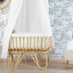 Childhome Wiege Rattan Rechteckig 90X50 + Matratze + Jersey Bezug Altweiss; Crratsqc -Babyfreude Deutschland Verkaufs-Shop 117185703b082eb66e1749b19d150dde