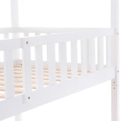 Merax Kinderbett 90x200cm Etagenbett Hochbetten Mit Leiter, Rausfallschutz Und Dachform, Ausziehbett Drei Einzelbetten Hoch Doppel Stockbett Für Kinderzimmer, Kiefernholz Rahmen, Weiß 16 Merax Kinderbett 90x200cm Etagenbett Hochbetten Mit Leiter, Rausfallschutz Und Dachform, Ausziehbett Drei Einzelbetten Hoch Doppel Stockbett Für Kinderzimmer, Kiefernholz Rahmen, Weiß -Babyfreude Deutschland Verkaufs-Shop 13ae06e10c9da10df1f06c891aaa205c