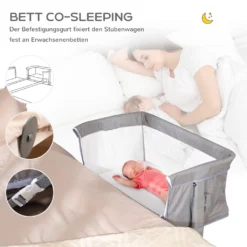 HOMCOM Baby Beistellbett Kinderbett Reisebett Für 0-6 Monate Baby Stubenwagen Mit Matratze Netzfenster Transporttasche Höhenverstellbar Faltbar Metall Oxfordstoff Grau 13 HOMCOM Baby Beistellbett Kinderbett Reisebett Für 0-6 Monate Baby Stubenwagen Mit Matratze Netzfenster Transporttasche Höhenverstellbar Faltbar Metall Oxfordstoff Grau -Babyfreude Deutschland Verkaufs-Shop 15e97fb5ae5a10402f97862f1fa0da81