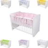 Lorelli Babybett-Nestchen 4-teilig Rundum, Babybett 120 X 60 Cm, 100% Baumwolle Rosa