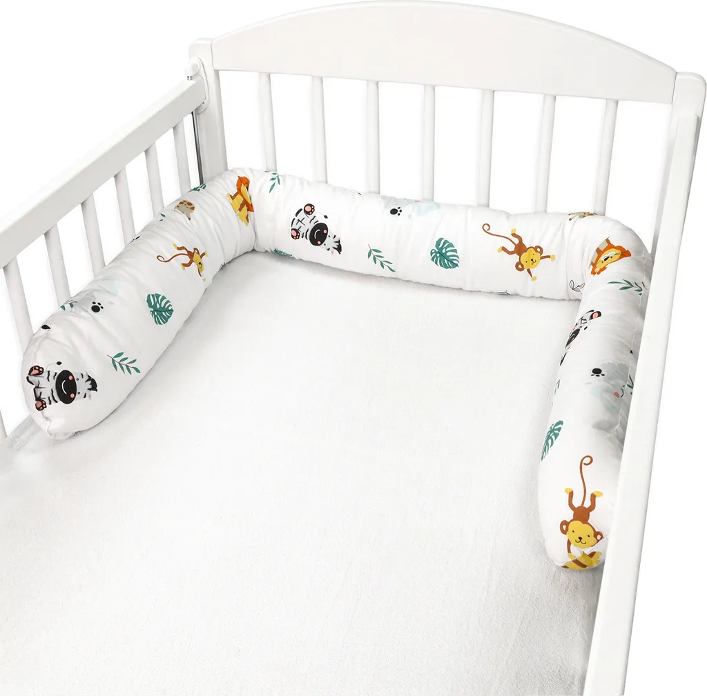 Bettschlange Baby Bettumrandung 200 Cm - Nestchenschlange Bettrolle Für Babybett Gitterbett Beistellbett Umrandung Safari Motiv 2 Bettschlange Baby Bettumrandung 200 Cm - Nestchenschlange Bettrolle Für Babybett Gitterbett Beistellbett Umrandung Safari Motiv – Bild 2