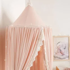 Betthimmel Baldachin Für Mädchen Und Jungen Deko Kinder Kinderzimmer Bett Moskitonetz 60 X 240 Cm Aus Chiffon-Spitze, Rosa -Babyfreude Deutschland Verkaufs-Shop 1a0f02cc1ec67b295d882f652bed5fa6