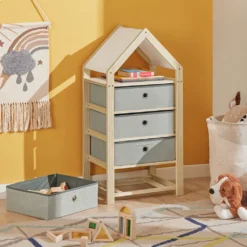 SoBuy STR08-N Aufbewahrungsregal Kinderzimmerregal Standregal Mit Schubladen Stoffkommode Schubladenschrank In Hausform BHT Ca: 46x95x33cm 9 SoBuy STR08-N Aufbewahrungsregal Kinderzimmerregal Standregal Mit Schubladen Stoffkommode Schubladenschrank In Hausform BHT Ca: 46x95x33cm -Babyfreude Deutschland Verkaufs-Shop 1b3b95f691e1d927e995c1b27d3dbb01