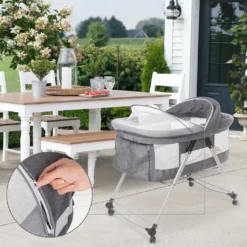 ONVAYA® Babyreisebett | Beistellbett Oder Babywiege Mit Matratze | Stubenwagen | Waschbarer Bezug | Bis 20kg | Höhenverstellbar & Zusammenklappbar -Babyfreude Deutschland Verkaufs-Shop 1b5de755a4bb74fae24c074f55392ab9
