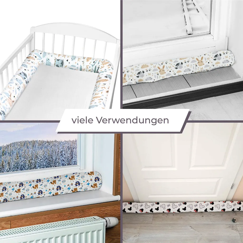 Bettschlange 150 Cm Nestchenschlange Für Baby Bettrolle 1,5m Bettumrandung Babybettschlange Baumwolle Eulen Und Hasen 6 Bettschlange 150 Cm Nestchenschlange Für Baby Bettrolle 1,5m Bettumrandung Babybettschlange Baumwolle Eulen Und Hasen – Bild 6