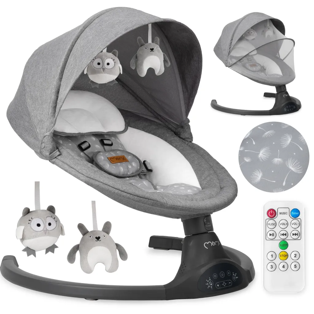Babywippe Baby Schaukelstuhl Mit 5 Schwingungsamplituden Musik Timing Und Bluetoothfunktion Momi LAMI 1 Babywippe Baby Schaukelstuhl Mit 5 Schwingungsamplituden Musik Timing Und Bluetoothfunktion Momi LAMI