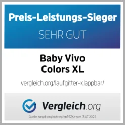 Baby Vivo Laufgitter Aus Kunststoff Mit Tür COLORS XL - Erweiterbar