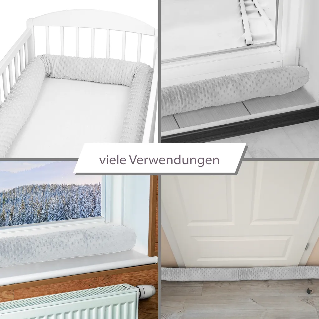 Bettschlange 4 M Nestchenschlange Bettrolle Bettumrandung Babybettschlange Babybett Umrandungen Babynestchen Für Kinderbett (Hellgrau Minky, 400 Cm) 6 Bettschlange 4 M Nestchenschlange Bettrolle Bettumrandung Babybettschlange Babybett Umrandungen Babynestchen Für Kinderbett (Hellgrau Minky, 400 Cm) – Bild 6