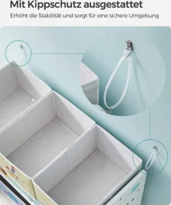 SONGMICS Kinderzimmer-Regal, Kinderregal ,Spielzeugregal Mit 7 Aufbewahrungsboxen Aus Vliesstoff, Bücherregal Kinder, Kinder-Regal Für Spielzeug, Spielzeug-Organizer, 29,5 X 62,5 X 60 Cm, Weiß GKR034W01 -Babyfreude Deutschland Verkaufs-Shop 21ea41265ceaa3c5e43bbab6fd2f403f