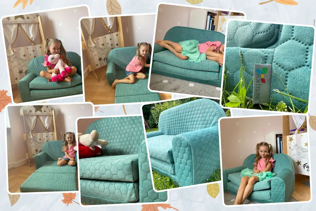 Kindersofa "MINI" Zum Aufklappen PIK Türkis W386 58 FORTISLINE 6 Kindersofa "MINI" Zum Aufklappen PIK Türkis W386 58 FORTISLINE – Bild 6
