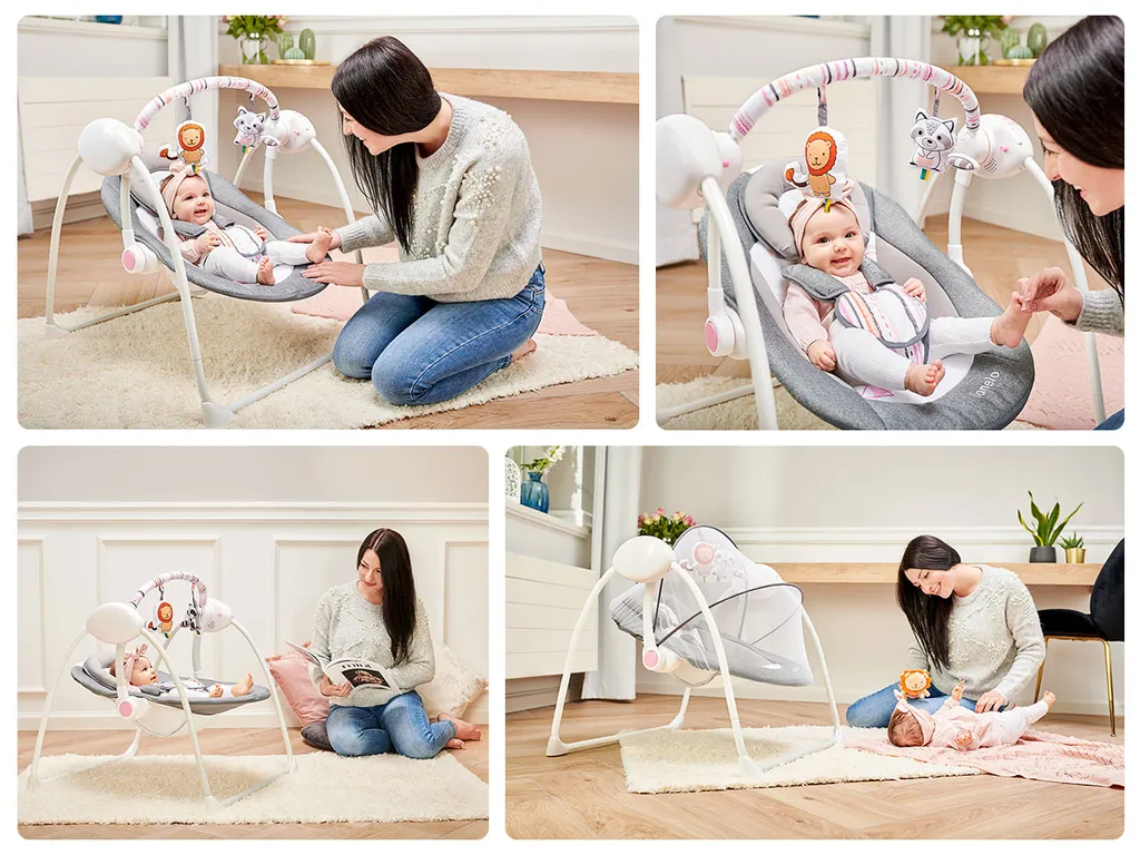 Lionelo Ruben Baby Wippe Babyschaukel Elektrisch Mit Liegefunktion Von 0 Bis 9 Kg Moskitonetz Kuscheltierbügel Dunkelgrau-Türkis 11 Lionelo Ruben Baby Wippe Babyschaukel Elektrisch Mit Liegefunktion Von 0 Bis 9 Kg Moskitonetz Kuscheltierbügel Dunkelgrau-Türkis – Bild 11