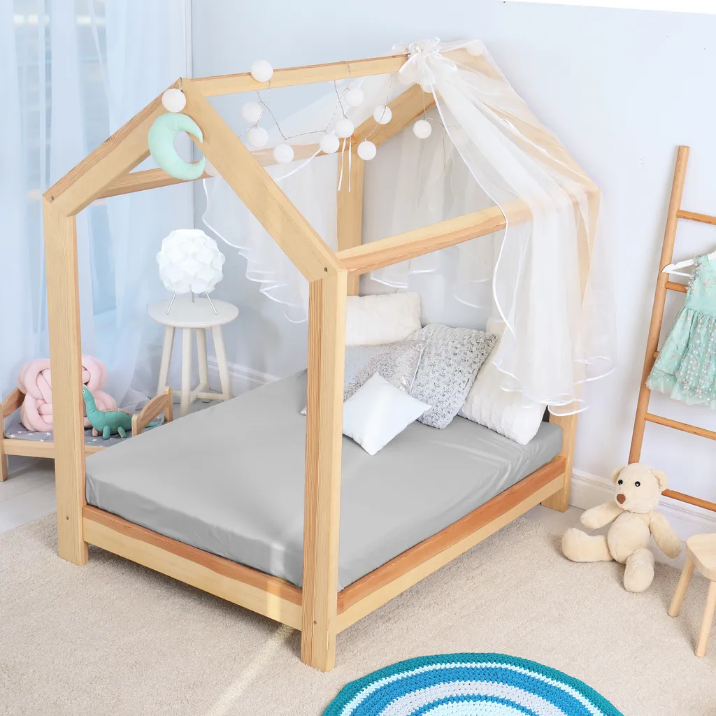 Spannbettlaken Baby 70x140cm - Bettlaken Kinderbett Leintuch Baby Spannbetttücher Laken Mit Gummizug Grau 6 Spannbettlaken Baby 70x140cm - Bettlaken Kinderbett Leintuch Baby Spannbetttücher Laken Mit Gummizug Grau – Bild 6