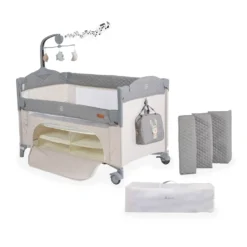 Cangaroo Reisebett Indiana Laufstall Zwei Ebenen Matratze Wickeltasche Räder Grau -Babyfreude Deutschland Verkaufs-Shop 24191e161d84faffdae99c7936056df2