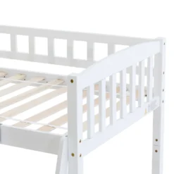 Merax Etagenbetten 90x200cm/90x200cm Hochbett Für 2 Kinder, Doppel Stockbett Teilbar Zu 2 Einzelbetten, Kinderbett Mit Rutsche Und Lattenrost, Weiß -Babyfreude Deutschland Verkaufs-Shop 24f967bc32fa707b011bfd8a8a6b2eda