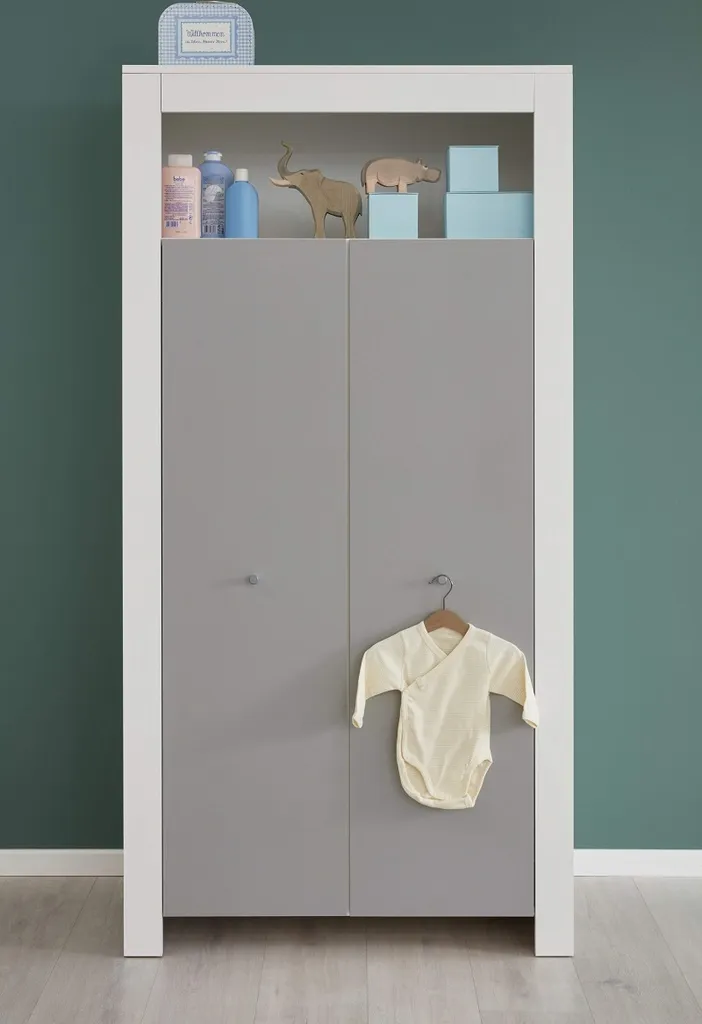 Trendteam Babyzimmer 4-teilige Kombination Pia Weiß Melamin/Lichtgrau Melamin 19 Trendteam Babyzimmer 4-teilige Kombination Pia Weiß Melamin/Lichtgrau Melamin – Bild 19