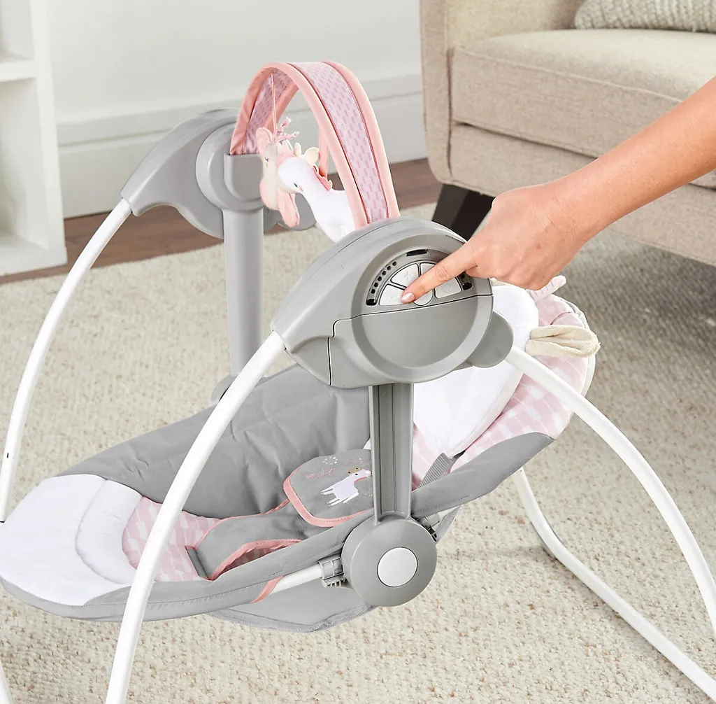 Ingenuity Baby Tragbare Schaukel, Flora Babyschaukeln Wippen Schaukel Babywippe Babyschaukel Kinderschauel Elektrische Wippe Elektrowippe 9 Ingenuity Baby Tragbare Schaukel, Flora Babyschaukeln Wippen Schaukel Babywippe Babyschaukel Kinderschauel Elektrische Wippe Elektrowippe – Bild 9