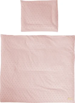 Roba‘s Organic 2-teilige Wiegenbettwäsche 'Lil Planet' Rosa/mauve, 80x80cm, Jersey GOTS
