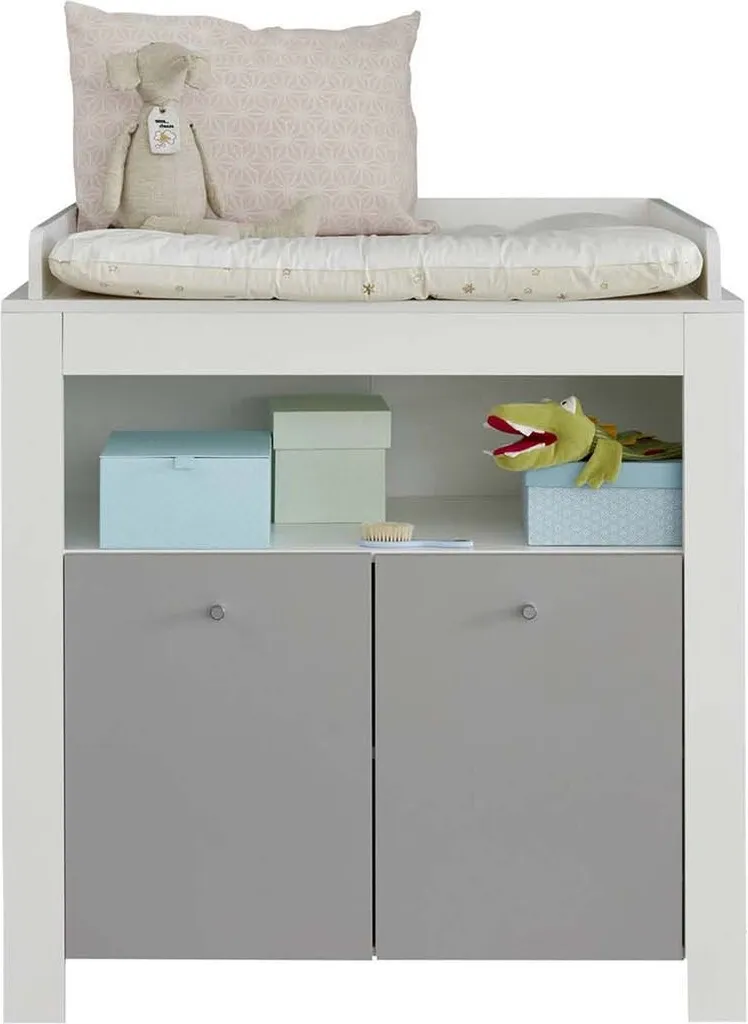 Trendteam Babyzimmer 4-teilige Kombination Pia Weiß Melamin/Lichtgrau Melamin 15 Trendteam Babyzimmer 4-teilige Kombination Pia Weiß Melamin/Lichtgrau Melamin – Bild 15