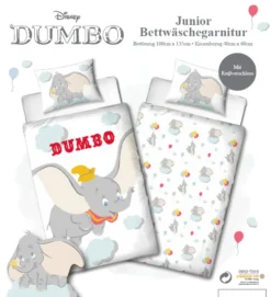DUMBO Bettwäsche 40x60 + 100x135 Cm ☆ Kinder-Bettwäsche Für Mädchen & Jungen ☆ Disney Dumbo Elefant - 100% Baumwolle -Babyfreude Deutschland Verkaufs-Shop 2a147fdd9eae60307a34717c961d4bbd