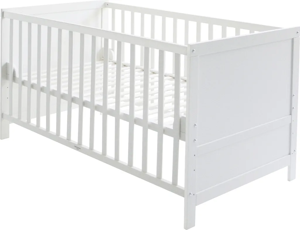 Roba Kombi-Kinderbettset 'Sterne Grau', 70x140 Cm, Weiß, Umbaubar Zum Juniorbett 3 Roba Kombi-Kinderbettset 'Sterne Grau', 70x140 Cm, Weiß, Umbaubar Zum Juniorbett – Bild 3