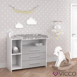 Vicco Wickelkommode Oskar Weiß Grau 113 X 100 X 53 Cm Holzwerkstoff -Babyfreude Deutschland Verkaufs-Shop 2cee8a5a08a09f4c4f73e08a6dc817a6