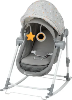 Maxi-Cosi Bebe Confort Calys Babywippe, 3 In 1 Babywippe, Babyschaukel Nutzbar Ab Der Geburt Bis Ca. 9 Monate, Warm Grey