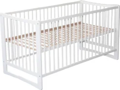 Small Foot 9018 Kinderbett Nicoletta Aus Holz, Verstellbar, Weiß (1 Stück)