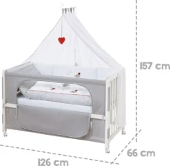Roba Roombed, Babybett 60x120 Cm 'Adam & Eule', Beistellbett Zum Elternbett, Komplette Ausstattung -Babyfreude Deutschland Verkaufs-Shop 2ef80a00418048f98966086d1b992339