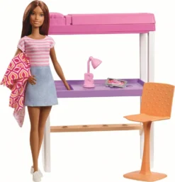 MATTEL Barbie Deluxe-Set Möbel Hochbett/Tisch Und Puppe 28 MATTEL Barbie Deluxe-Set Möbel Hochbett/Tisch Und Puppe -Babyfreude Deutschland Verkaufs-Shop 2f674412e6c17ee3997260b43137a918