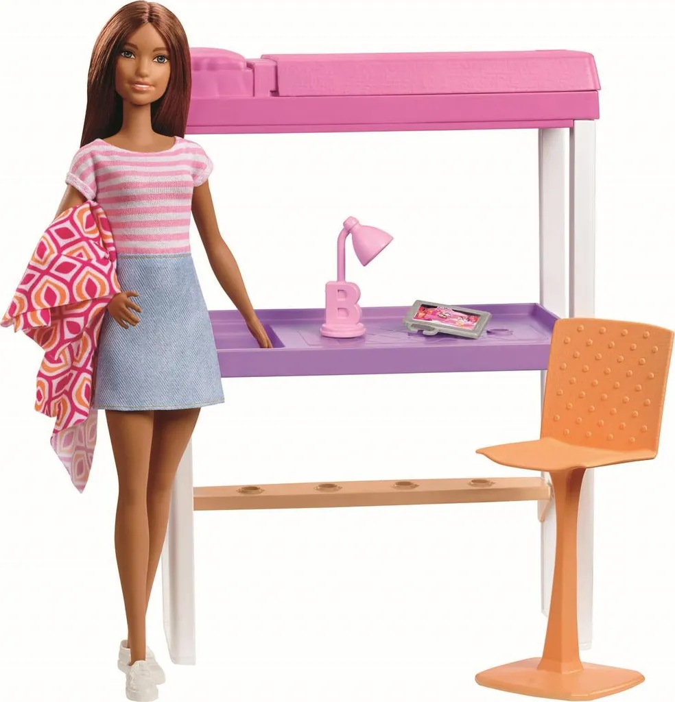 MATTEL Barbie Deluxe-Set Möbel Hochbett/Tisch Und Puppe 9 MATTEL Barbie Deluxe-Set Möbel Hochbett/Tisch Und Puppe – Bild 9