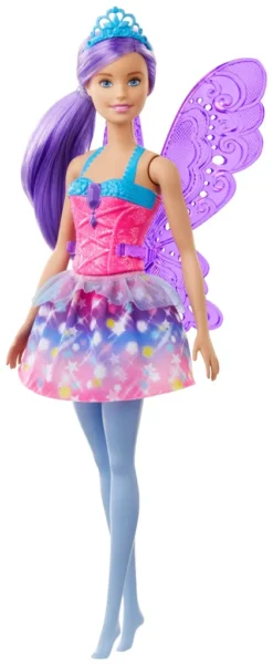 Barbie Dreamtopia Fee (lila Haare) Puppe Mit Flügeln, Anziehpuppe, Modepuppe
