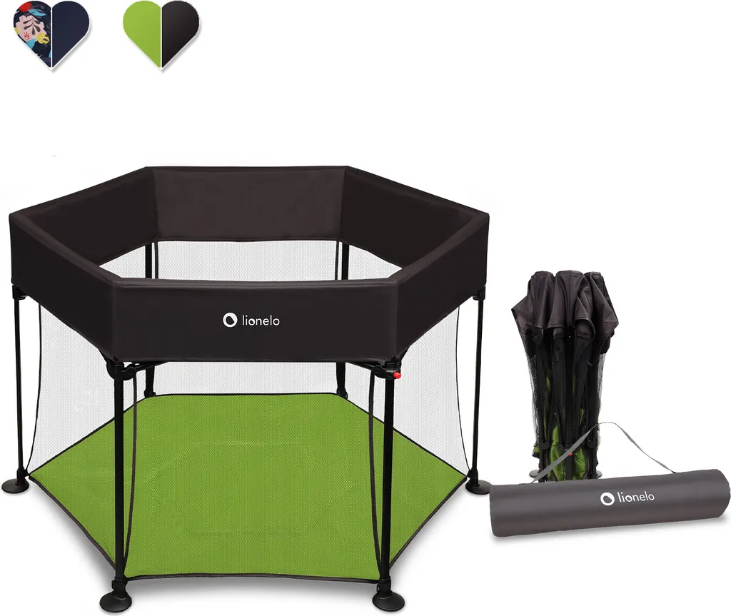 Lionelo Roel Laufstall Baby Bis Zu 15 Kg Großformat Sechseckige Form Grün 1 Lionelo Roel Laufstall Baby Bis Zu 15 Kg Großformat Sechseckige Form Grün