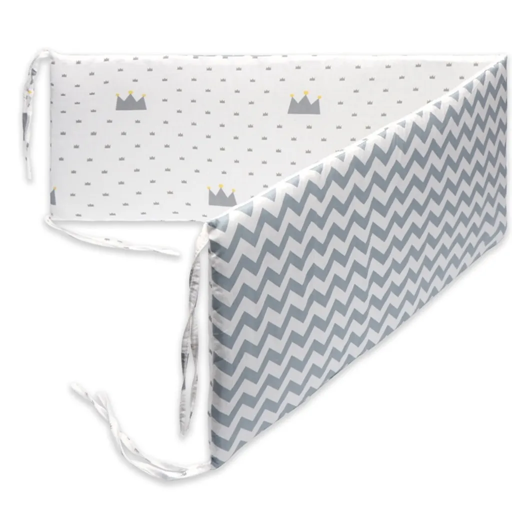 Baby Bettumrandung Nestchen Babybett Umrandungen Bettnestchen Kopfschutz Für Kinderbett Beistellbett Gitterbett 130x30 Cm (Weiß) 2 Baby Bettumrandung Nestchen Babybett Umrandungen Bettnestchen Kopfschutz Für Kinderbett Beistellbett Gitterbett 130x30 Cm (Weiß) – Bild 2