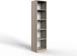 Kiel Standregal Weiß / San Remo-Eiche