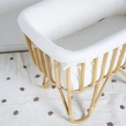 Childhome Wiege Rattan Rechteckig 90X50 + Matratze + Jersey Bezug Altweiss; Crratsqc -Babyfreude Deutschland Verkaufs-Shop 381ac01b97dbad8132a7610048d4120e