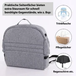 JOYCUTE - 2 In 1 Babynest, Reisebett Bzw. Reisetasche, Faltbare Krippe, Nestchen, Grau -Babyfreude Deutschland Verkaufs-Shop 3d638e6e3b4df1370e09a6bbab736988