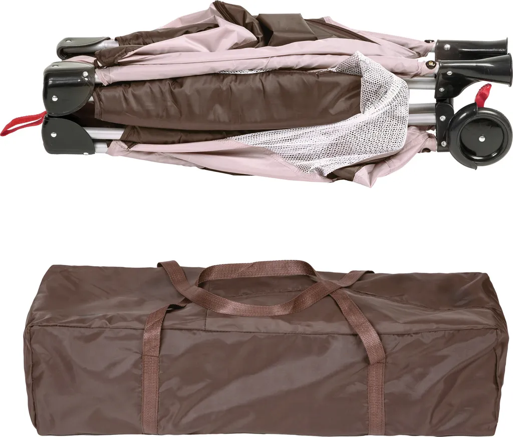 Tectake Kinderreisebett 126x65x80cm Mit Transporttasche - Coffee 6 Tectake Kinderreisebett 126x65x80cm Mit Transporttasche - Coffee – Bild 6